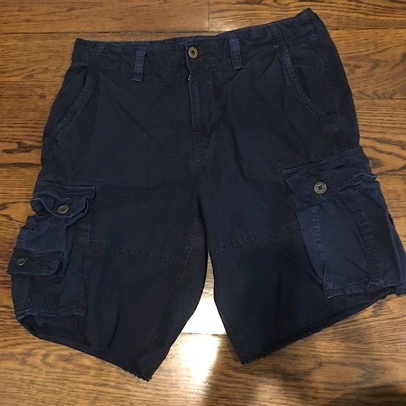 AMERICAN EAGLE Navy Blue Mens Cargo Shorts 33 - Picture 6 of 10